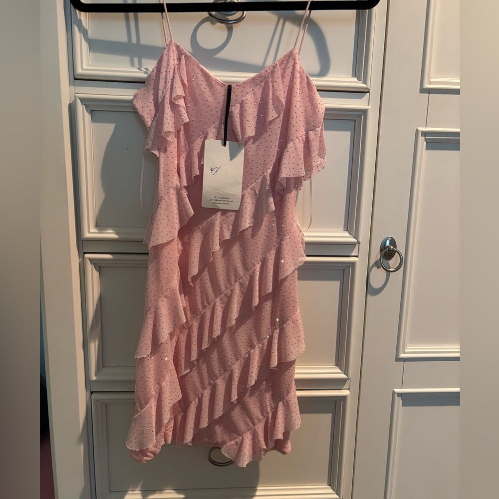 Light Pink Rhinestone Dress